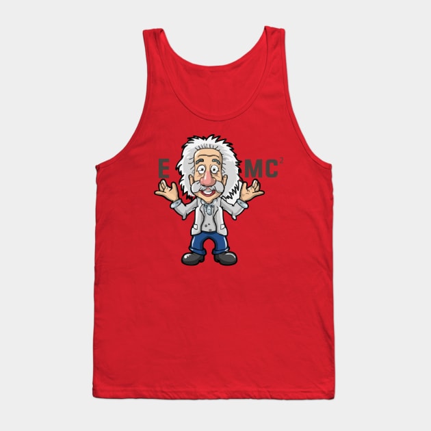 Einstein's Laugh Formula: E=MC^2 = Endless Chuckles Tank Top by ATTO'S GALLERY